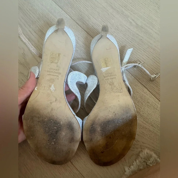STUART WEITZMAN
Mariposa Glitter Leather Sandals size 6 - Picture 5 of 7